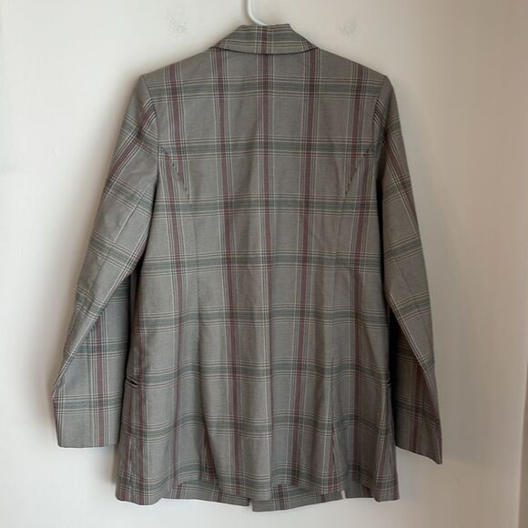 Cabi #5470 Women’s Sleuth Plaid Long Double oversized Breasted Blazer Size 8 EUC - Picture 14 of 14